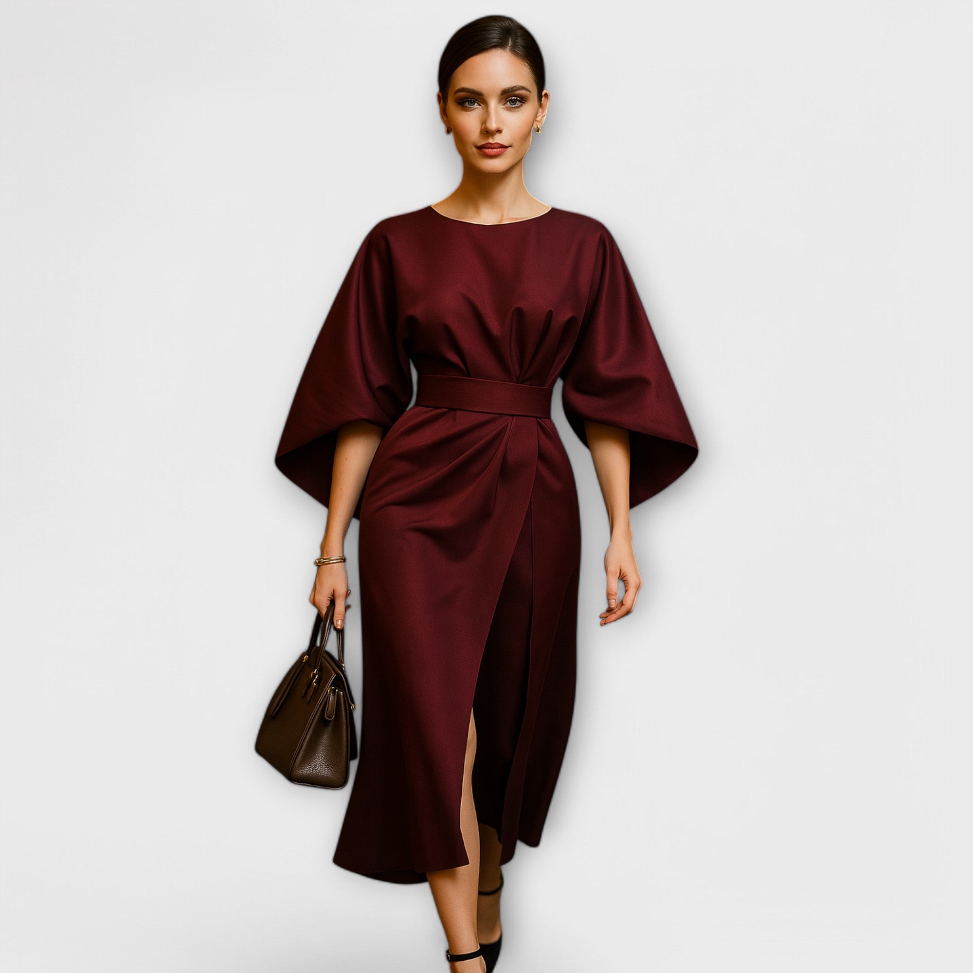 Sara - Stilska in elegantna obleka z dolgimi rokavi