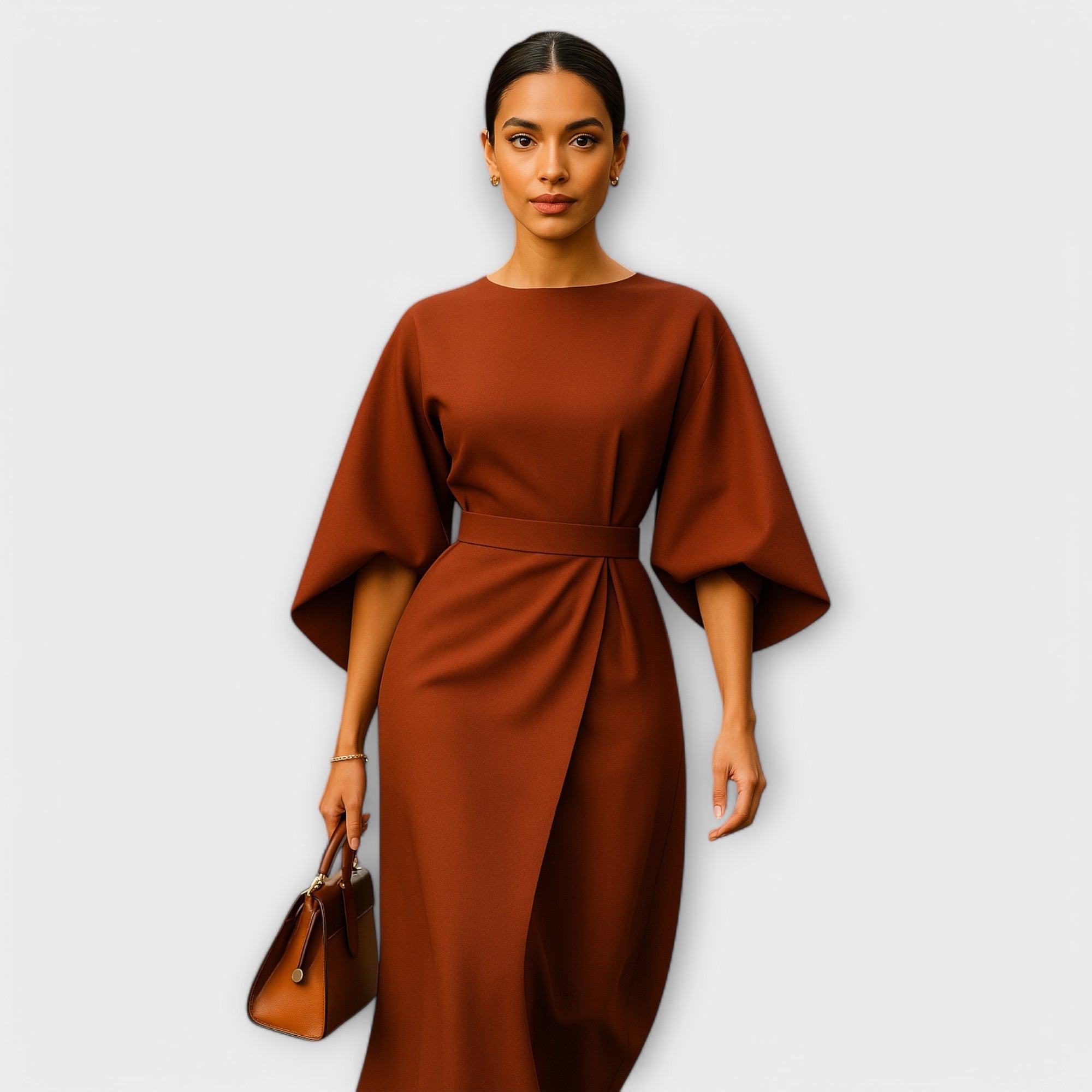 Sara - Stilska in elegantna obleka z dolgimi rokavi