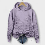 Grace – Vintage izdaja hoodie z elegantnim cvetličnim vzorcem