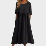 Catarina - Imelise bombažna obleka elegantnega in udobnega dizajna