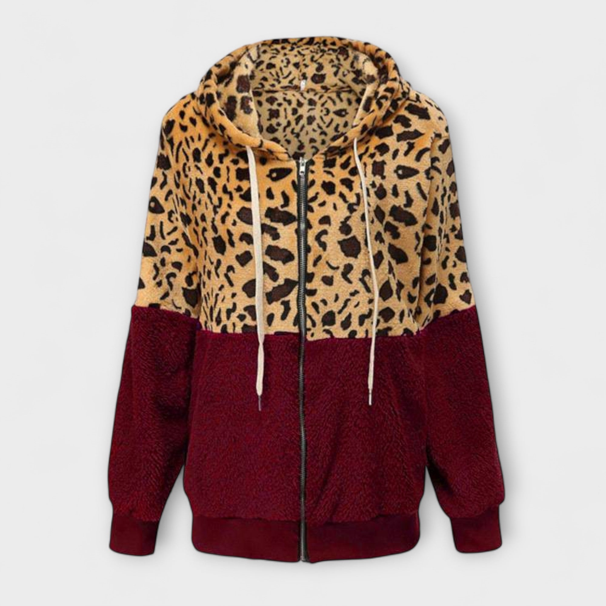 Lea - Hoodie iz flisa z vzorcem leve kože za drzno kilometrico