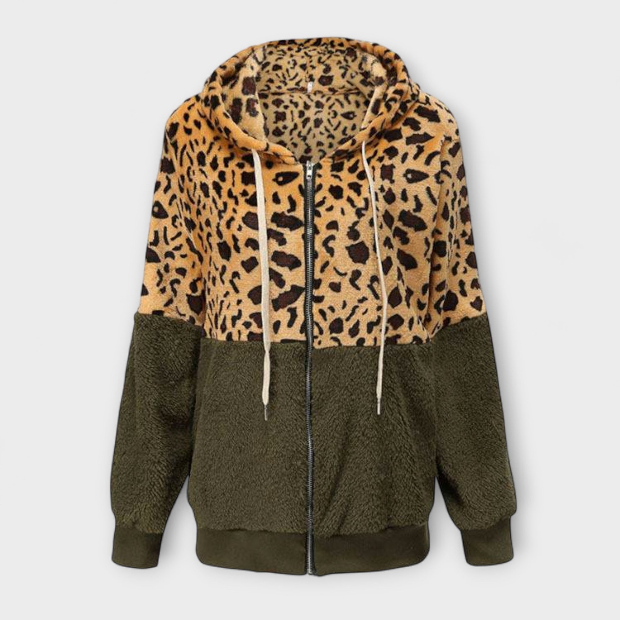 Lea - Hoodie iz flisa z vzorcem leve kože za drzno kilometrico