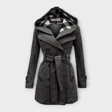 Evelyn - Eleganten pleten plašč s stilskim dizajnom
