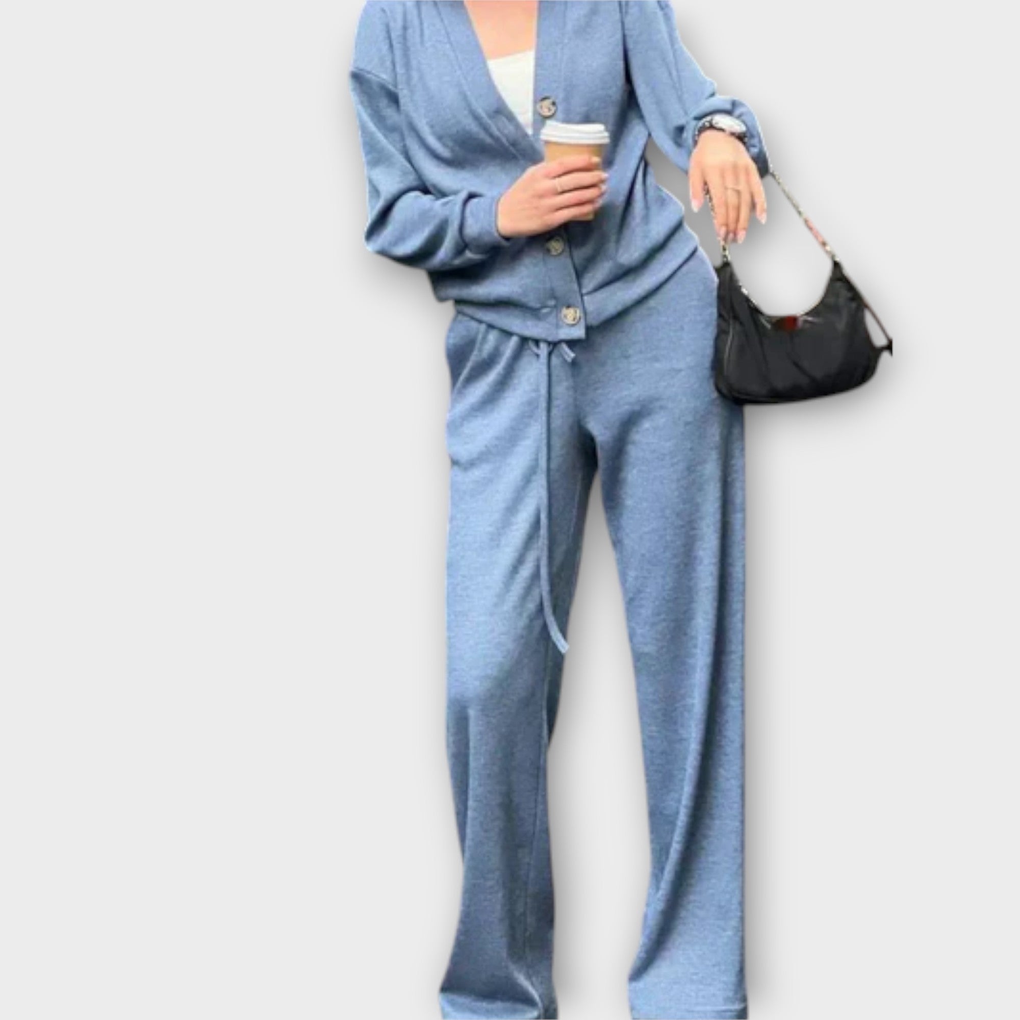 Hedviga - Stilna Komplec za Pletenje in Udobne Hlače Kompleti