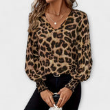 Susana - Elegantna in modna srajca z zebro in leopard vzorom