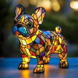 Francoski buldog - Visokokakovostne in prikupne vitražne svetilke na prodaj