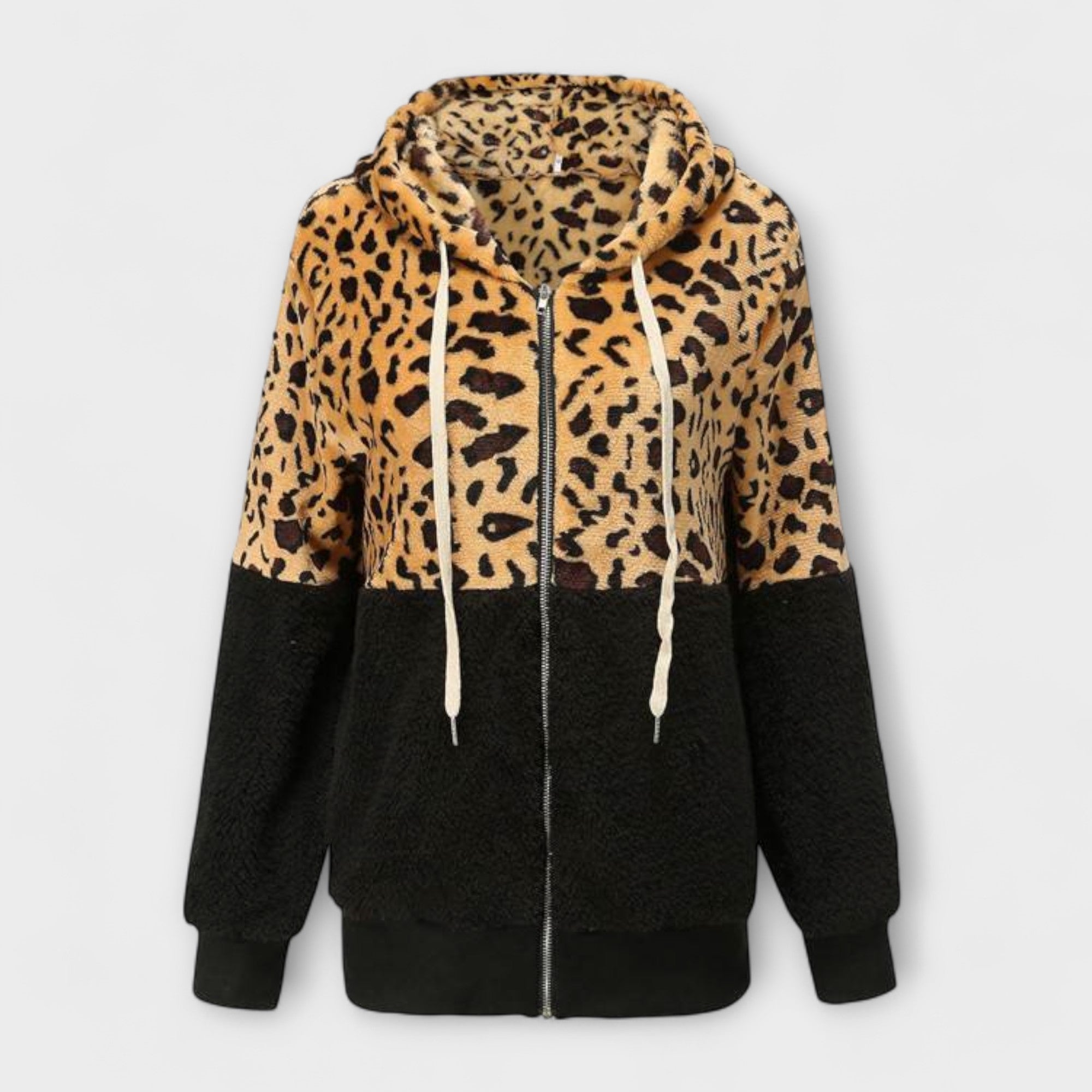 Lea - Hoodie iz flisa z vzorcem leve kože za drzno kilometrico
