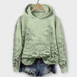 Grace – Vintage izdaja hoodie z elegantnim cvetličnim vzorcem