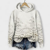 Grace – Vintage izdaja hoodie z elegantnim cvetličnim vzorcem