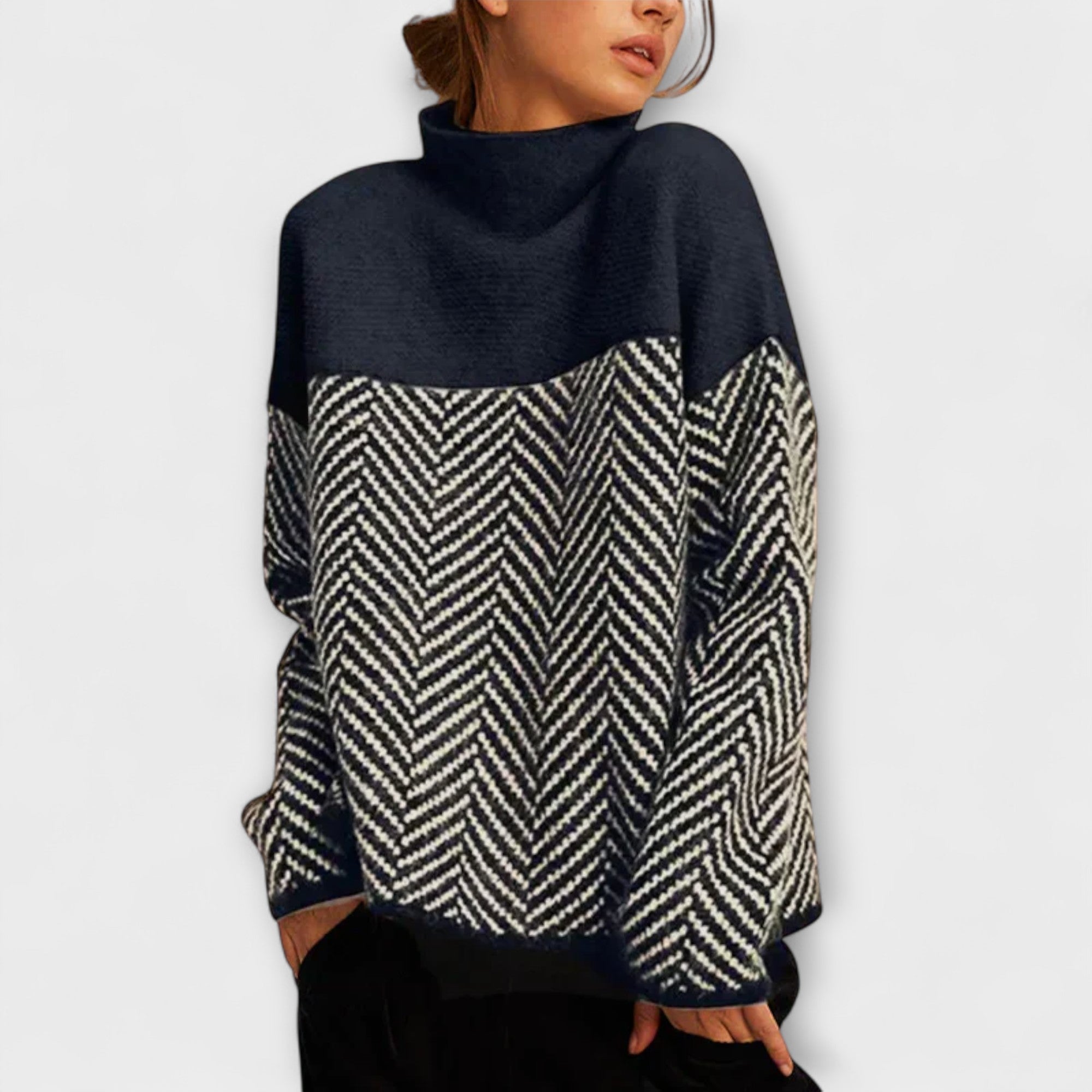 Cristiana - Elegantna visokokrkna bluza