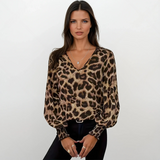 Susana - Elegantna in modna srajca z zebro in leopard vzorom