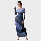 Amélia - maxi obleka z dolgimi rokavi