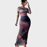 Amélia - maxi obleka z dolgimi rokavi