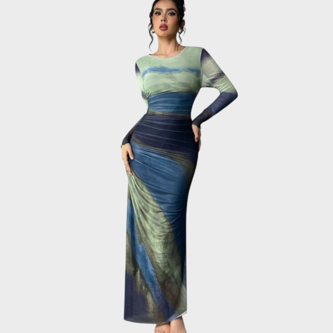 Amélia - maxi obleka z dolgimi rokavi