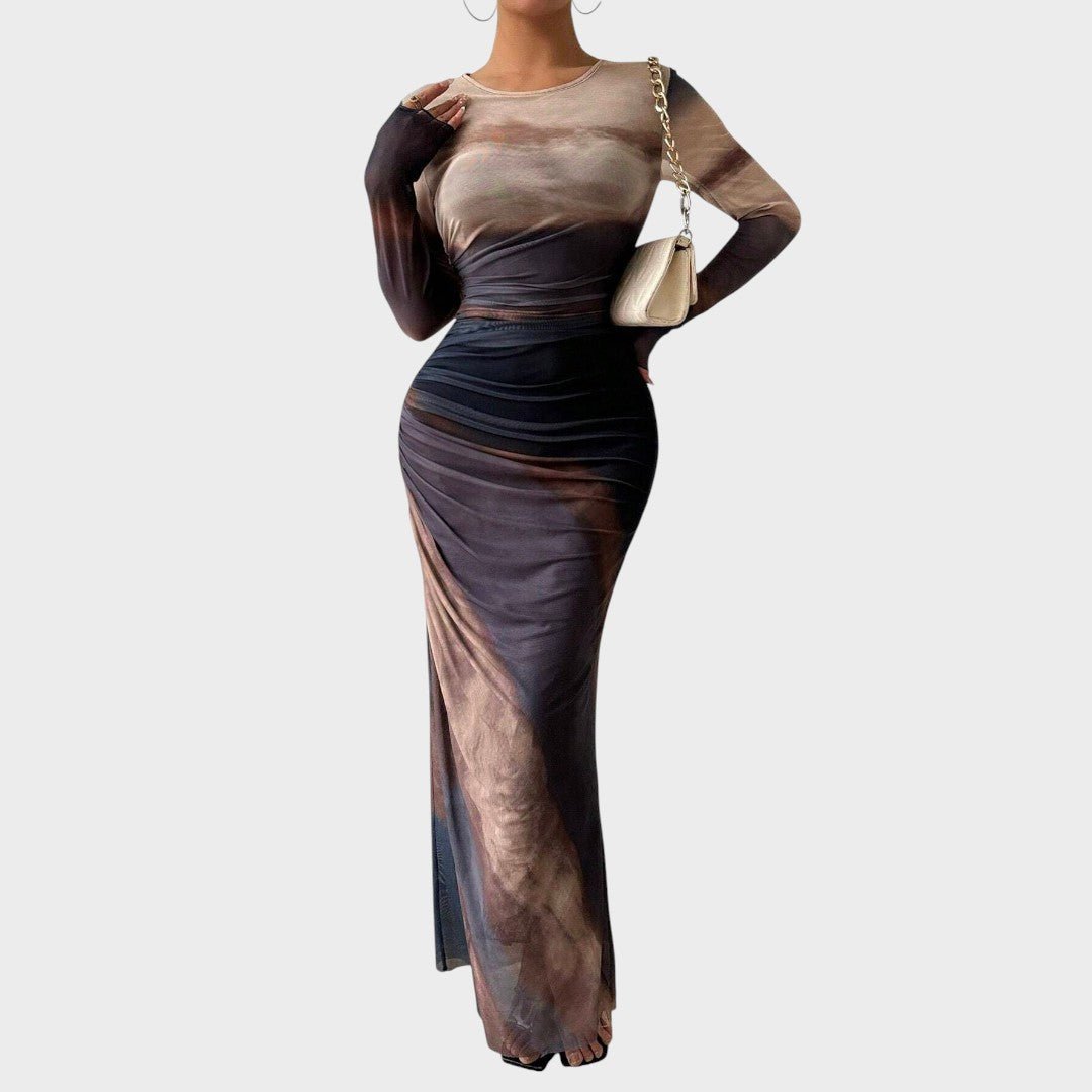 Amélia - maxi obleka z dolgimi rokavi