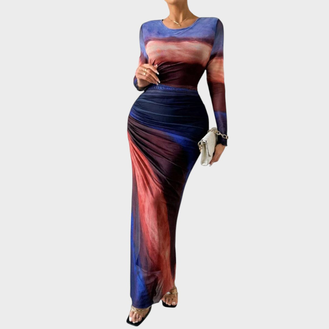 Amélia - maxi obleka z dolgimi rokavi