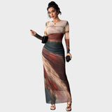 Amélia - maxi obleka z dolgimi rokavi