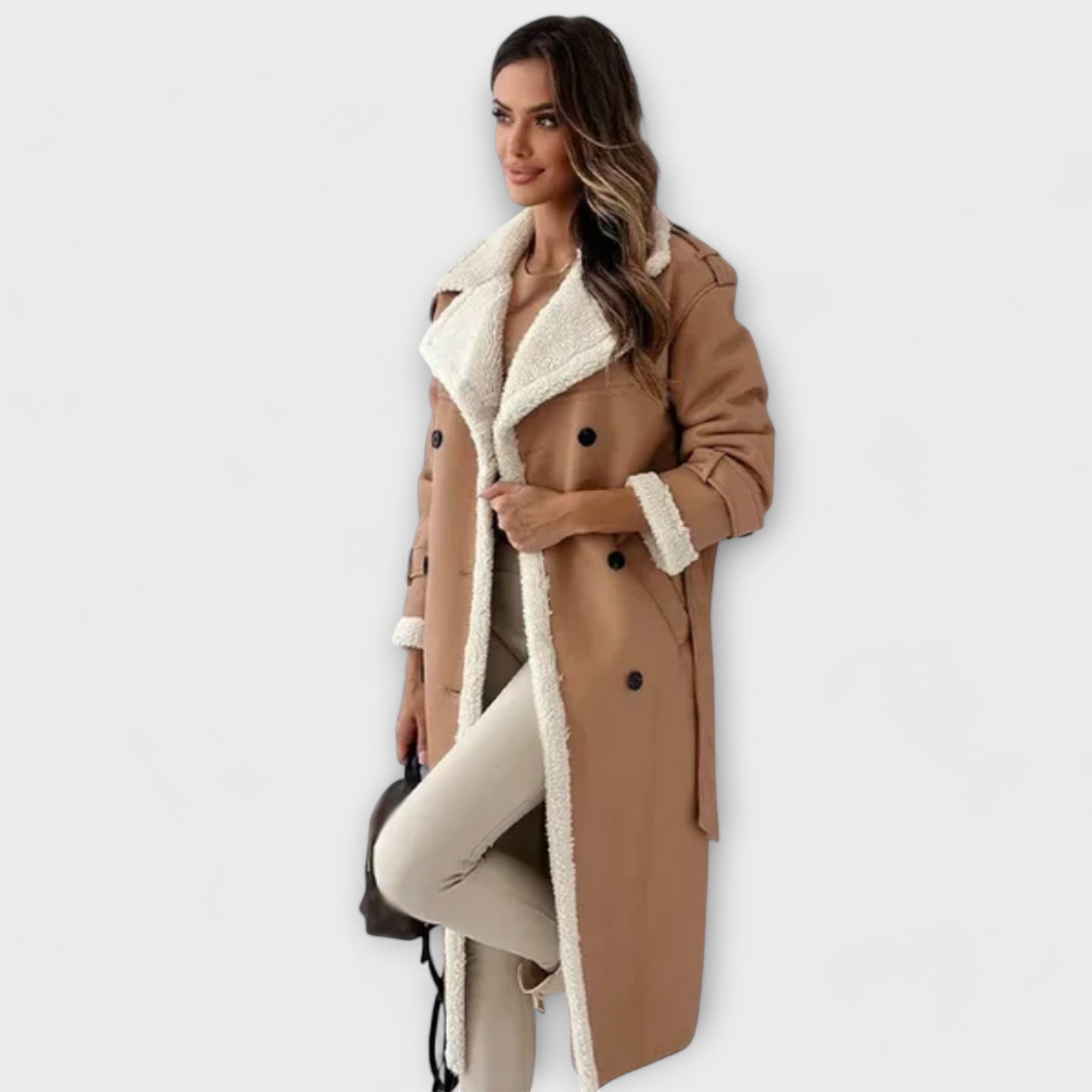 Marija – Elegantna klasična jakna z udobno flis podlogo in stilskim teddy ovratnikom