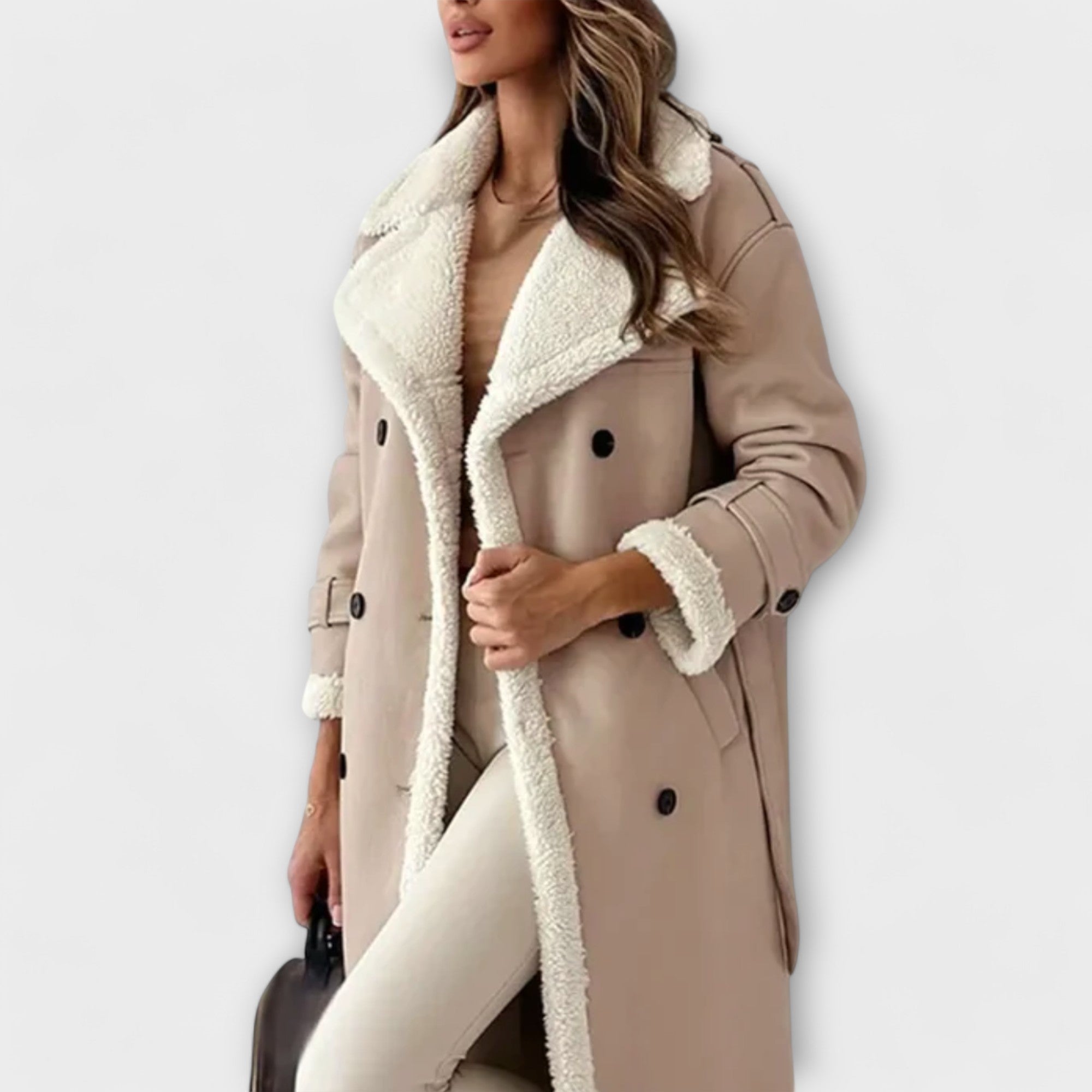 Marija – Elegantna klasična jakna z udobno flis podlogo in stilskim teddy ovratnikom