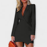 Gabriela - Glamurozna blazer-obleka z globokim dekoltejem