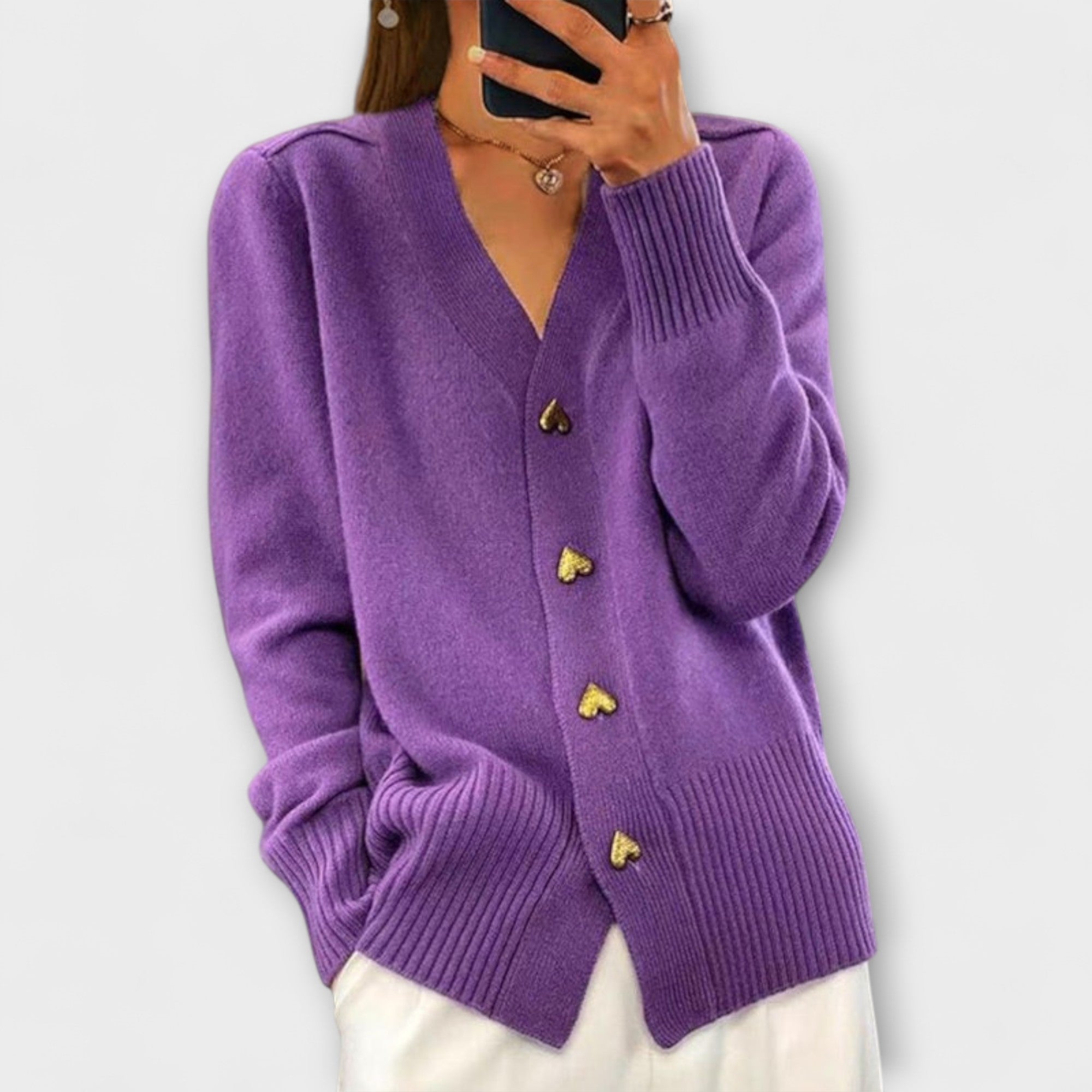 Marij – V-rameni pulover za ženske, eleganten vintage pulover