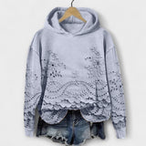 Grace – Vintage izdaja hoodie z elegantnim cvetličnim vzorcem