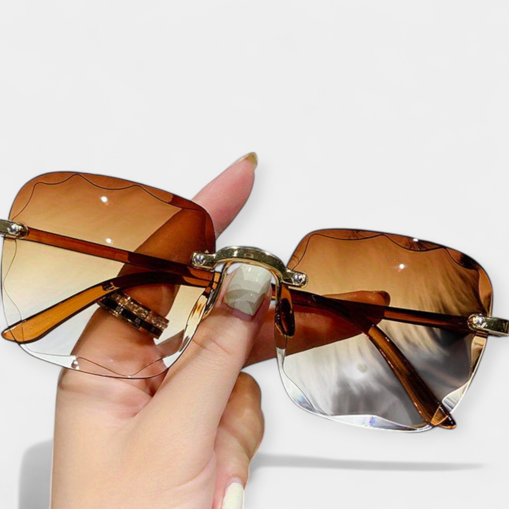 Retro klasična očala brez okvirja za eleganten in brezčasen slog