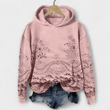 Grace – Vintage izdaja hoodie z elegantnim cvetličnim vzorcem