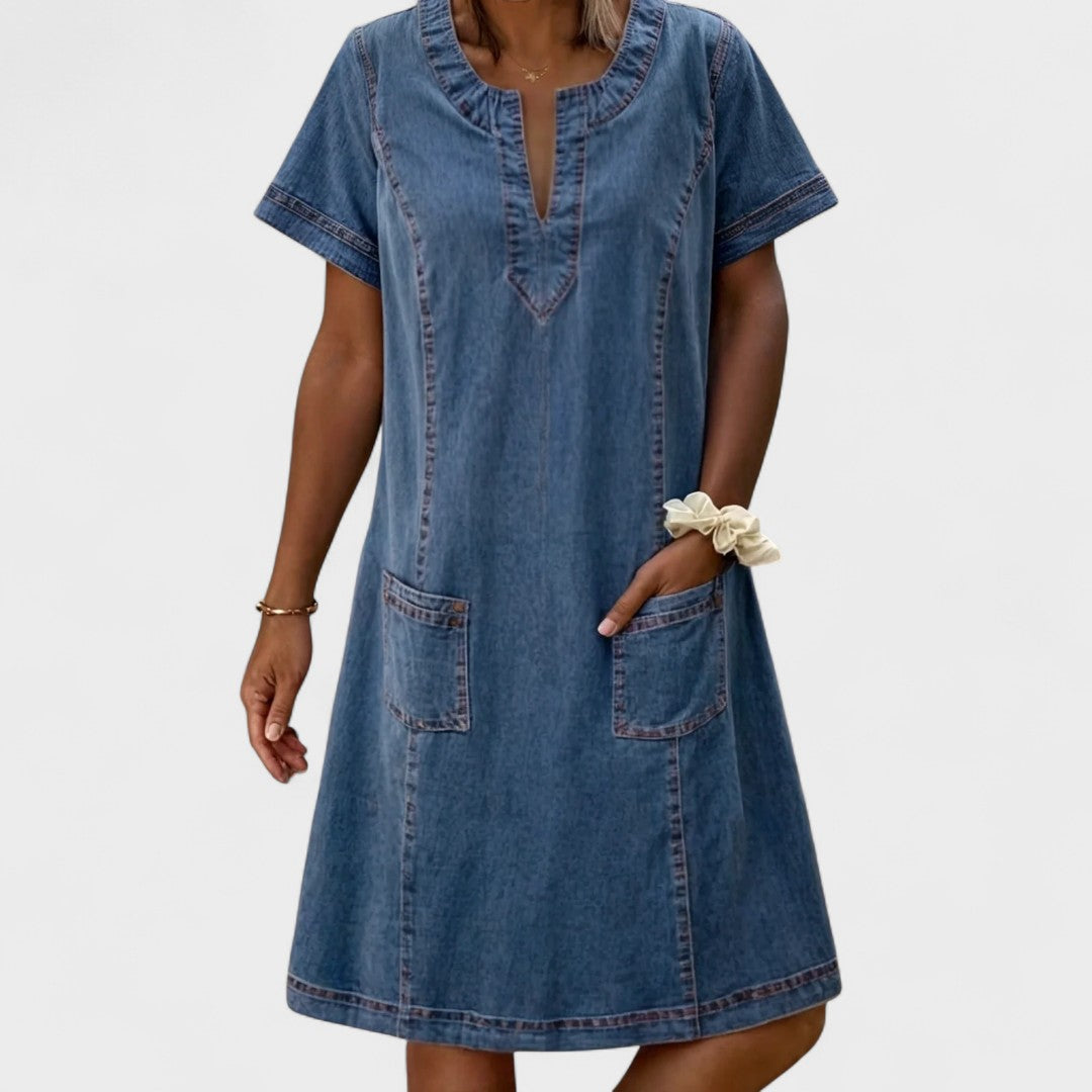 Julia - Mehka obleka iz džinsa, stilska in udobna izbira za vsakodnevno nošenje